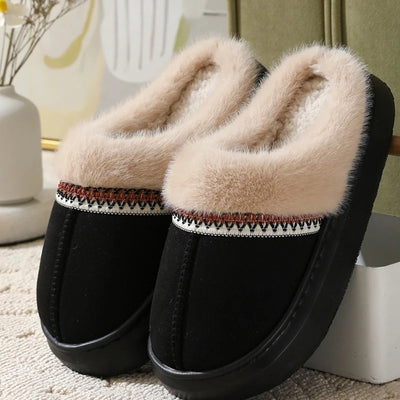 Slippers Women'S Fuzzy Memory Foam Slippers Fluffy Winter House Shoes Indoor and Outdoor Lovers Warm Slippers with Good Wrapping